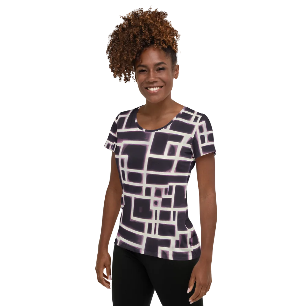 Velvet Circuit on Women's Athletic T-Shirt — Left