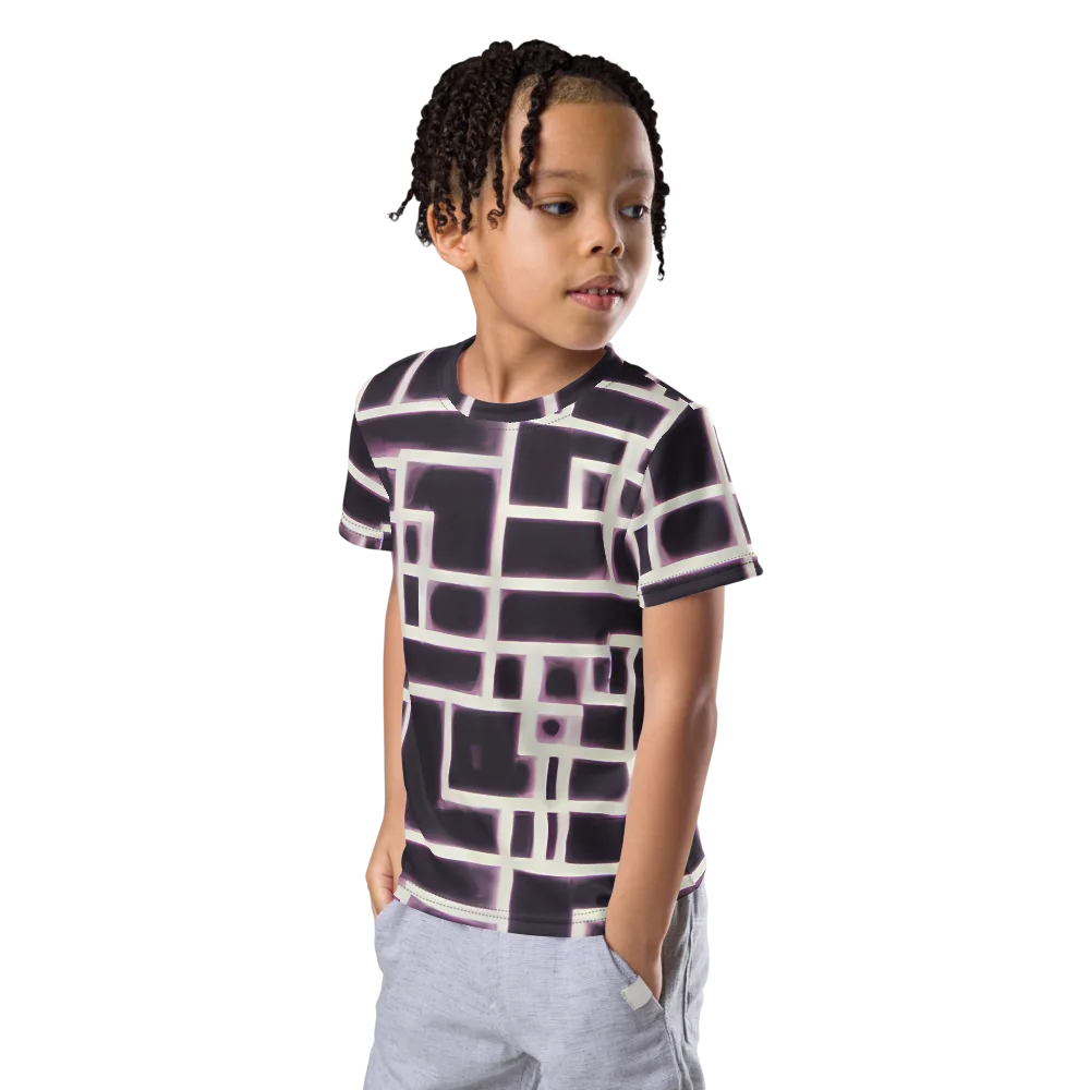Velvet Circuit on Kids Crew Neck T-Shirt — Left Front