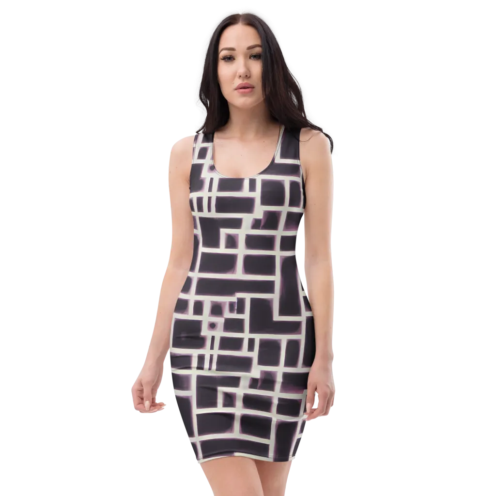 Velvet Circuit on Bodycon Dress — Front