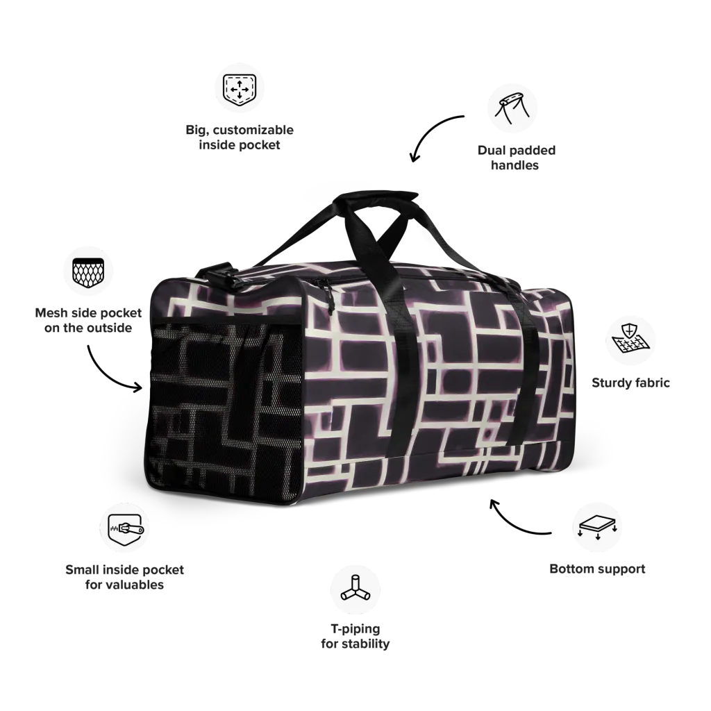Velvet Circuit on Duffle Bag — Right Front