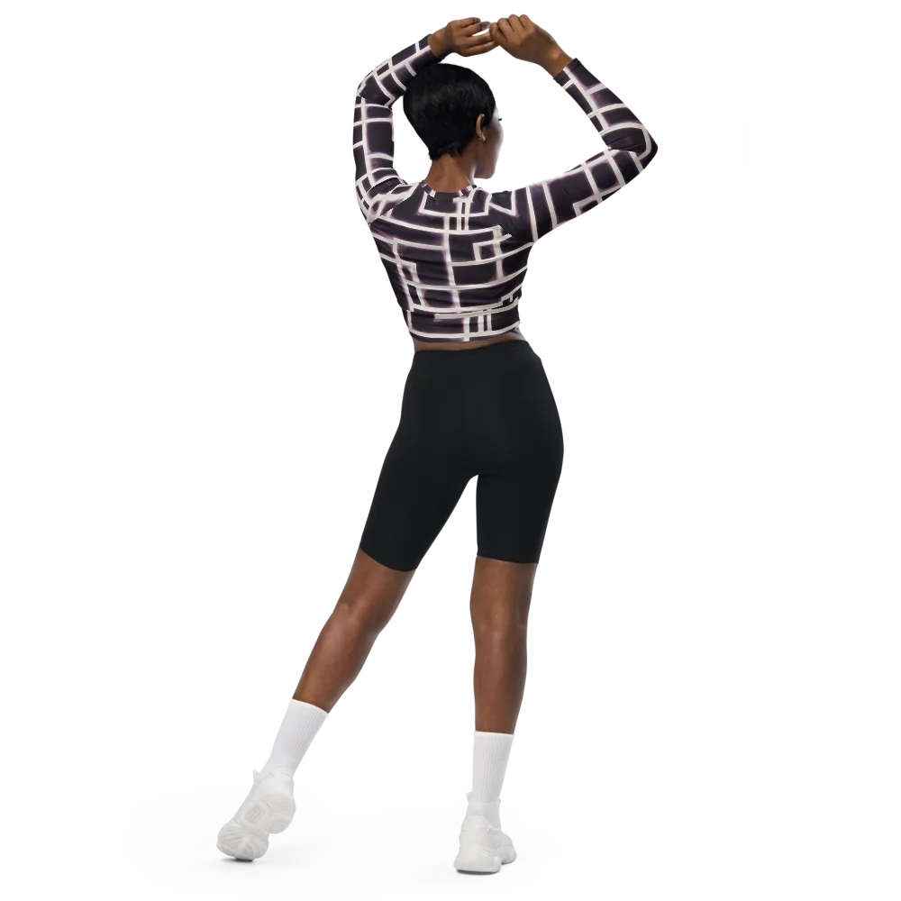 Velvet Circuit on Long Sleeve Crop Top — Back
