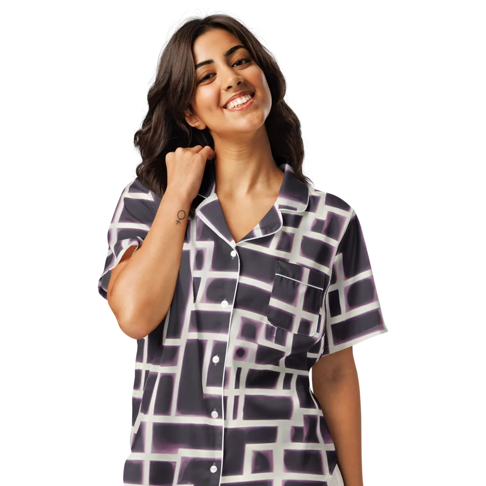 Velvet Circuit on Women's Short Sleeve Pajama Top — Front