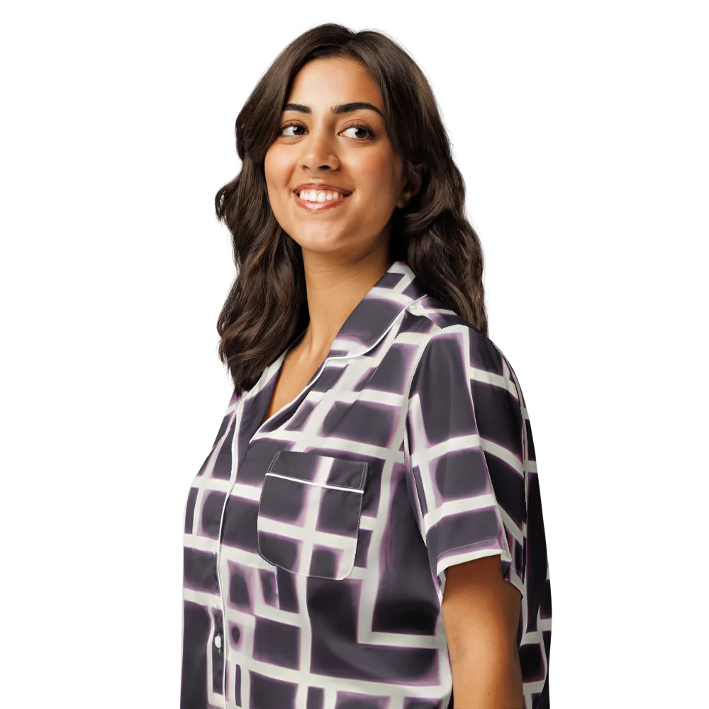 Velvet Circuit on Women's Short Sleeve Pajama Top — Left Front