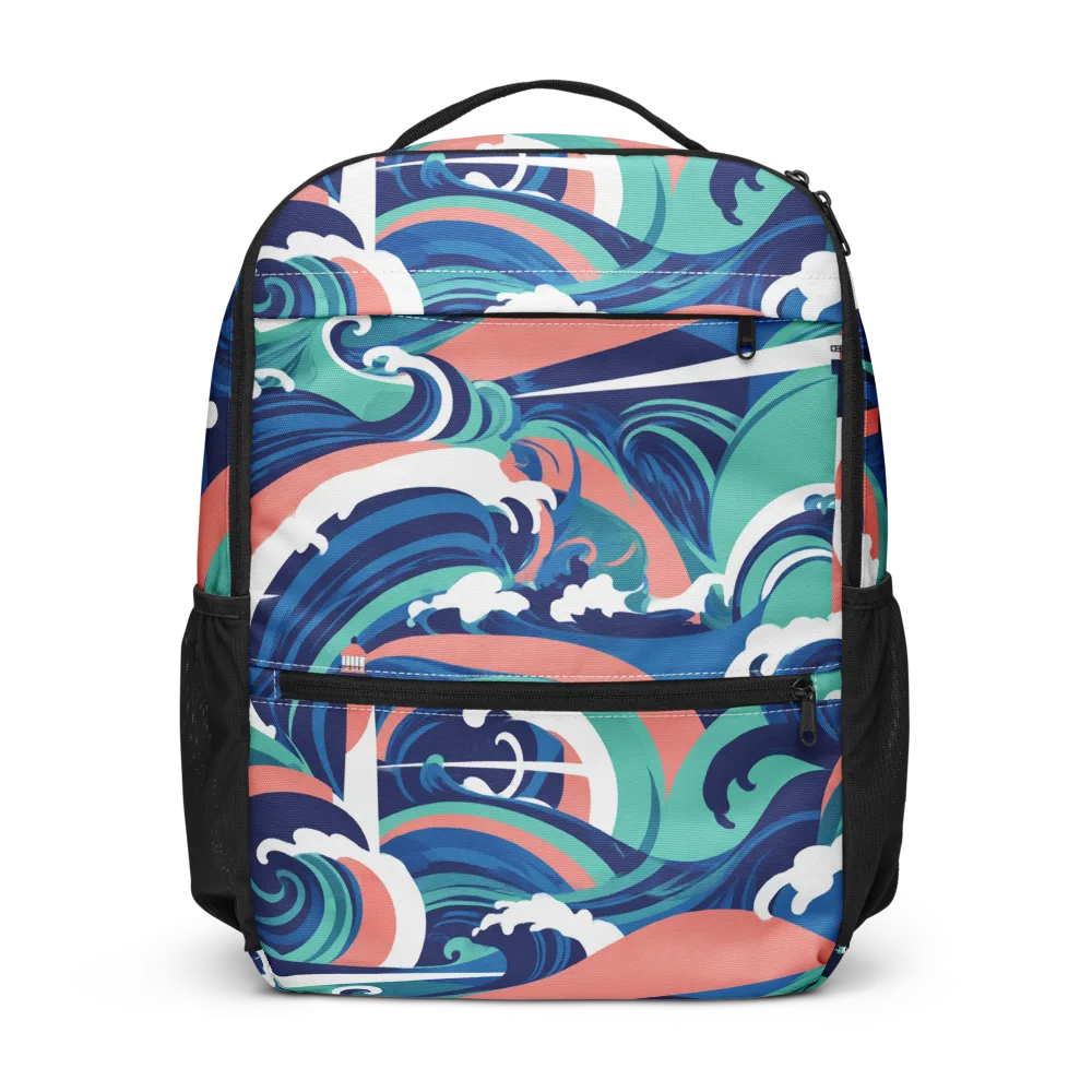 Neon Breakwater on Utility Backpack — Front