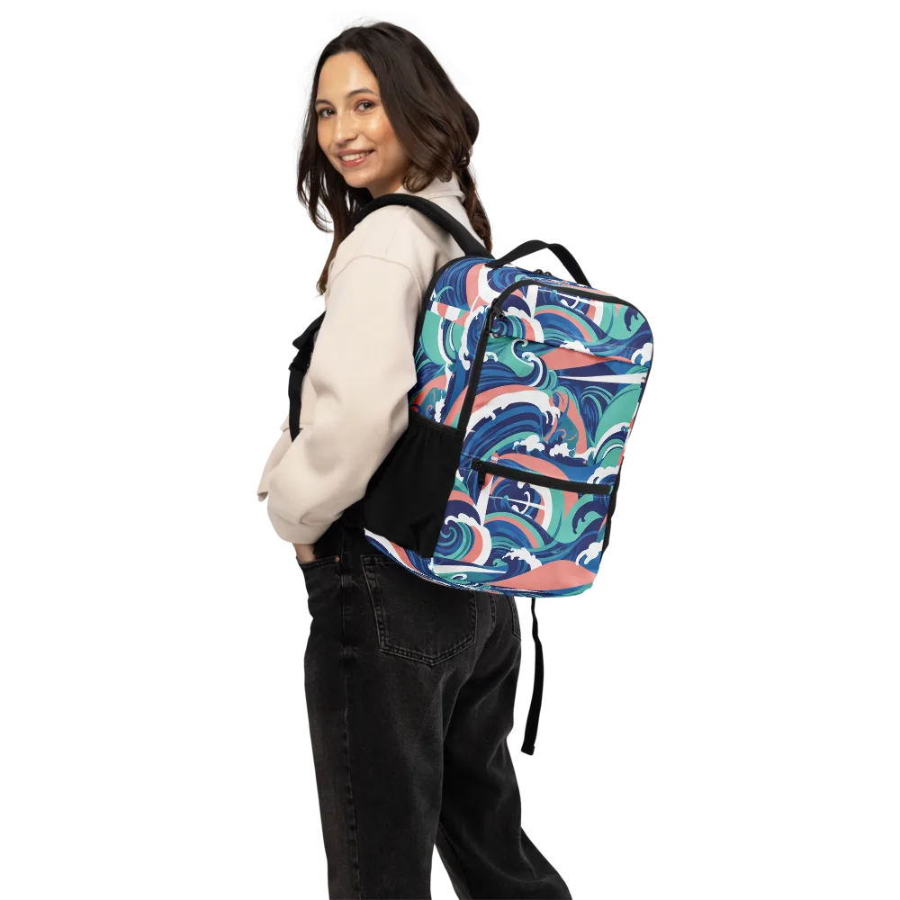 Neon Breakwater on Utility Backpack — Back