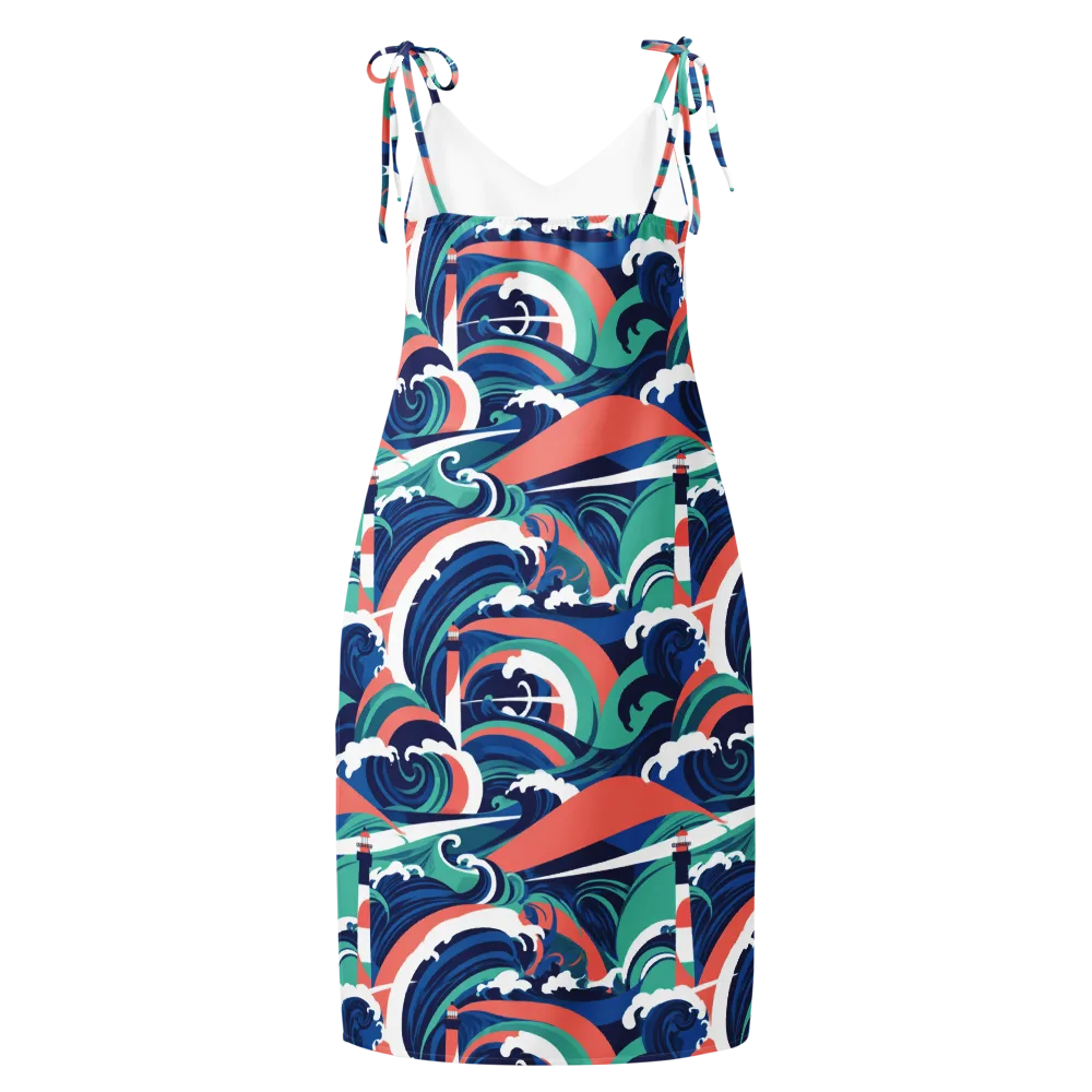 Neon Breakwater on Slip Dress — Back