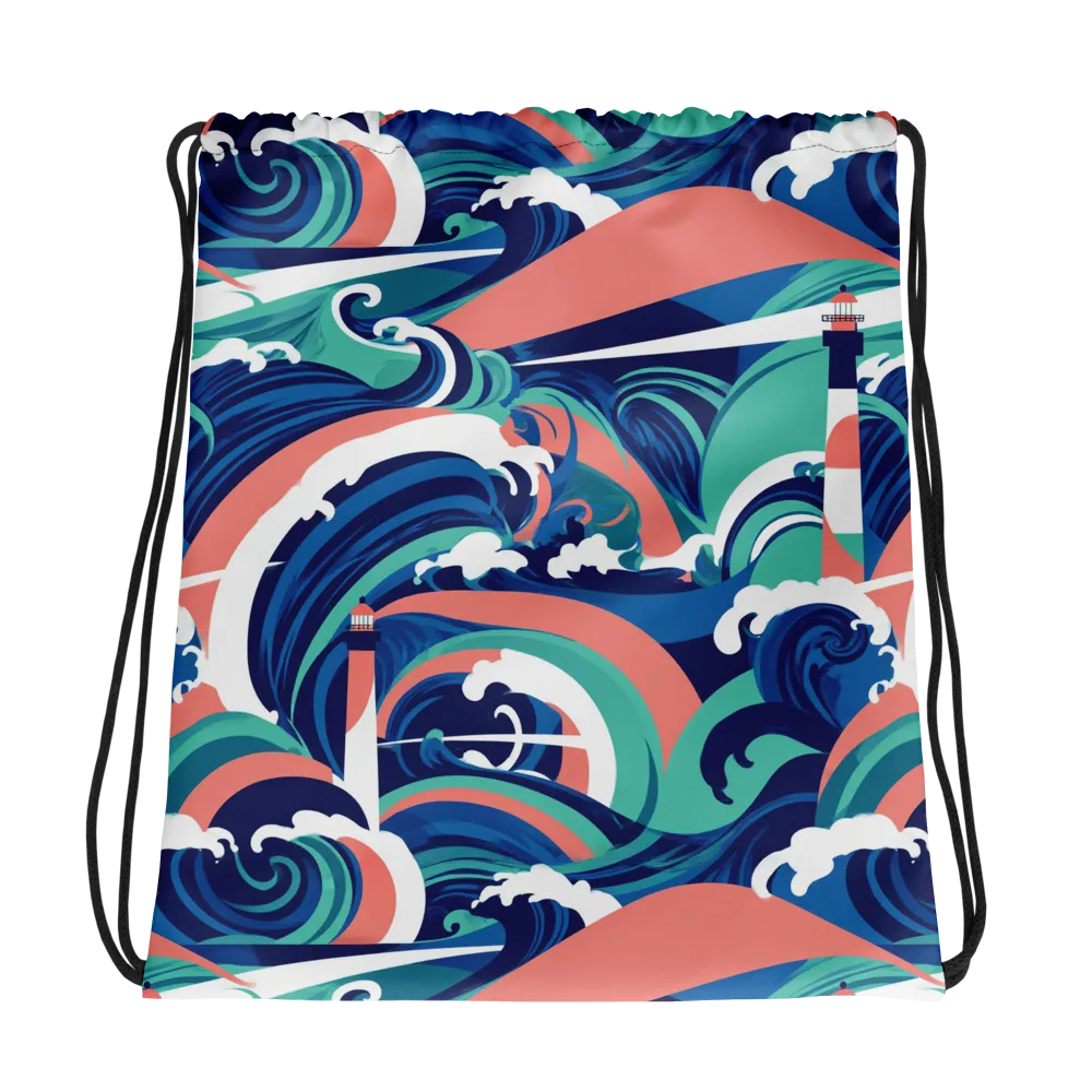 Neon Breakwater on Drawstring Bag — Photo
