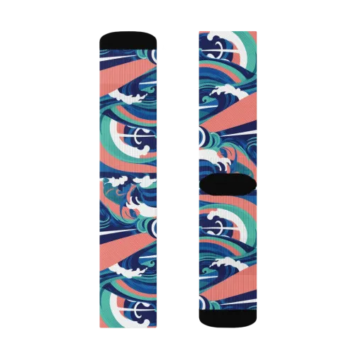 Neon Breakwater on a Socks