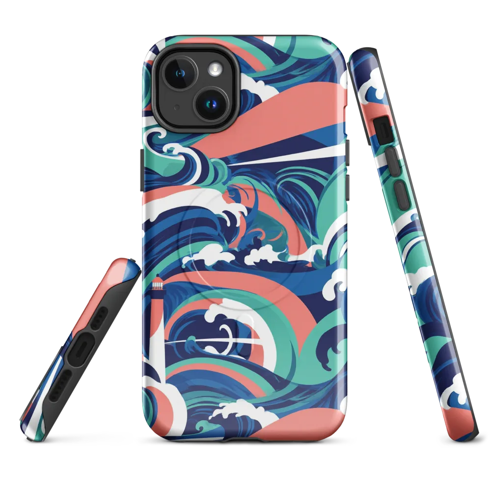 Neon Breakwater on MagSafe Tough Case for iPhone® — Front