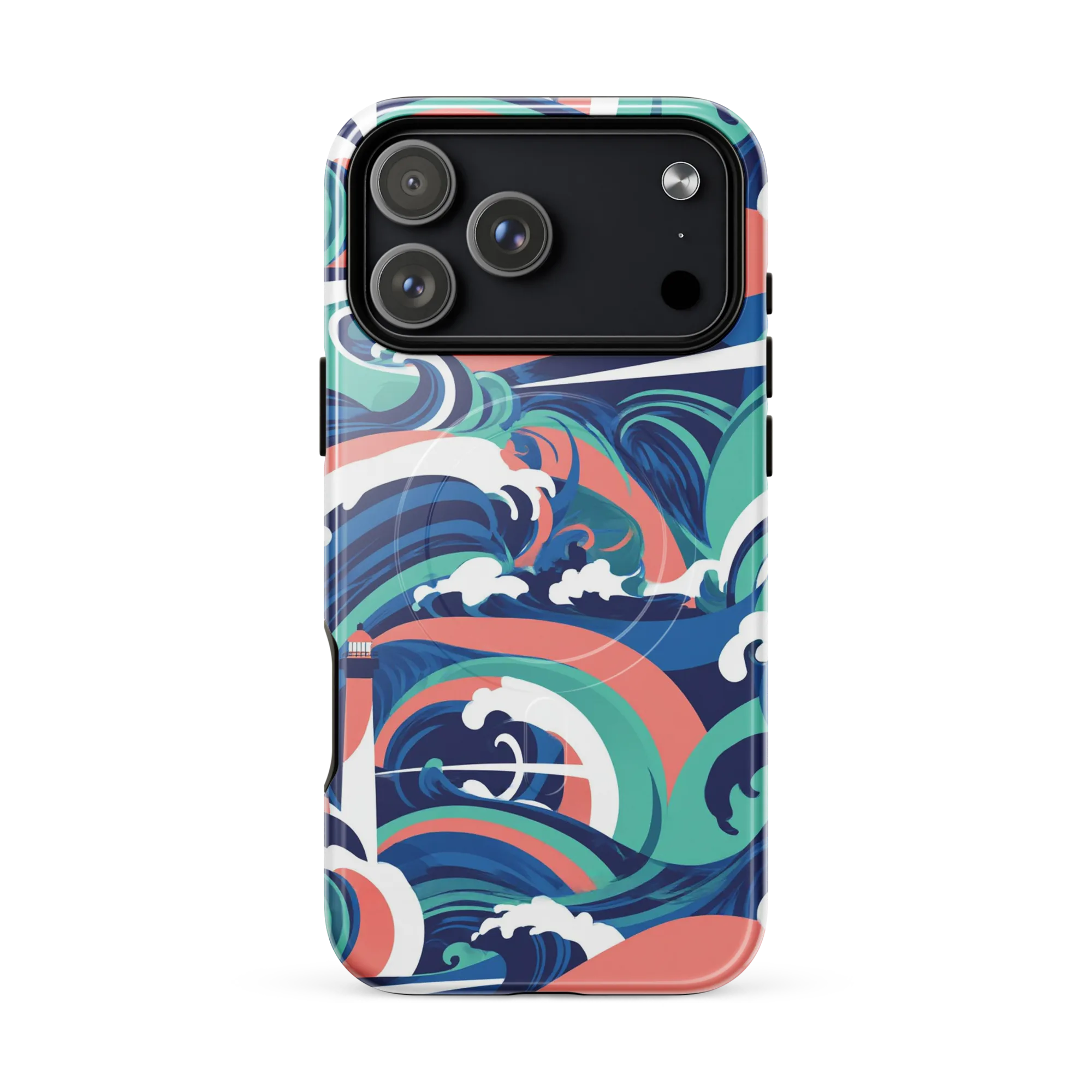 Neon Breakwater on MagSafe Tough Case for iPhone® — Front
