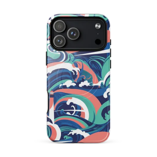 Neon Breakwater on a MagSafe Tough Case for iPhone®