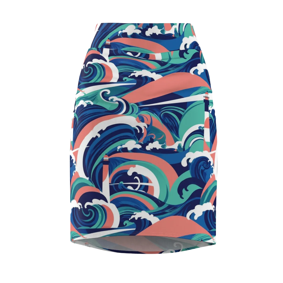 Neon Breakwater on Pencil Skirt — Front