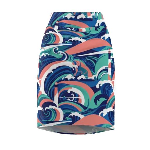 Neon Breakwater on a Pencil Skirt