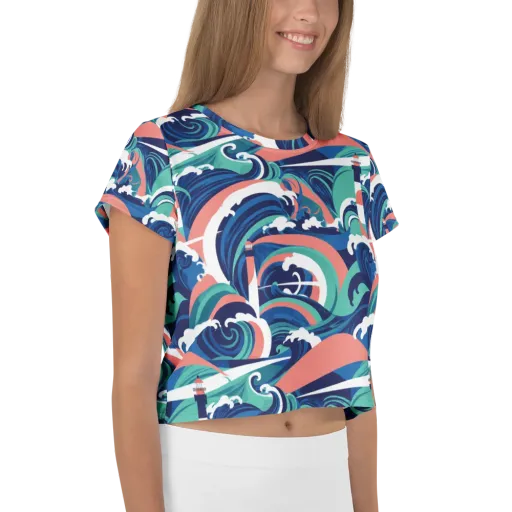 Neon Breakwater on a Crop Tee