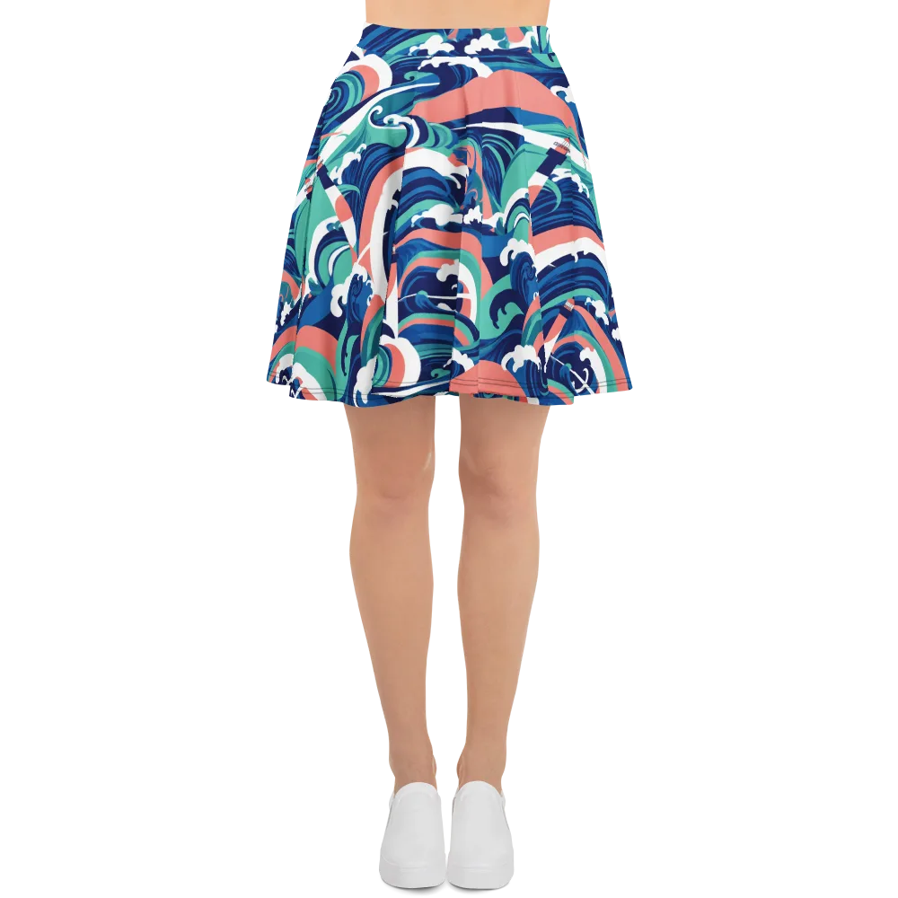 Neon Breakwater on Skater Skirt — Front