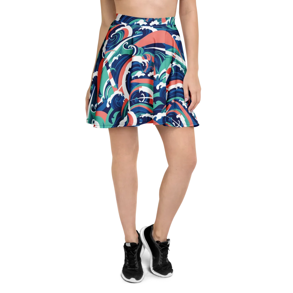 Neon Breakwater on Skater Skirt — Front