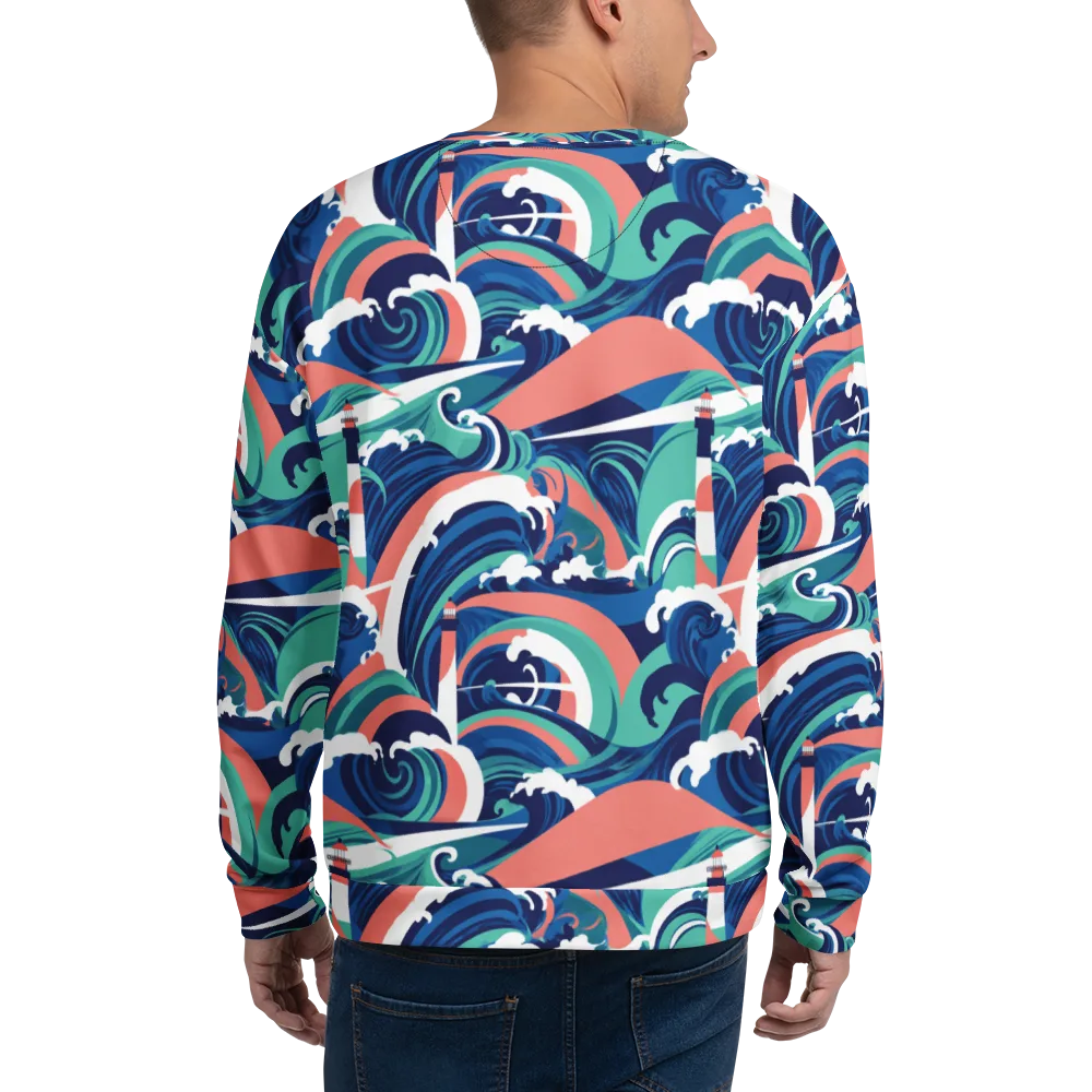 Neon Breakwater on Sweatshirt — Back