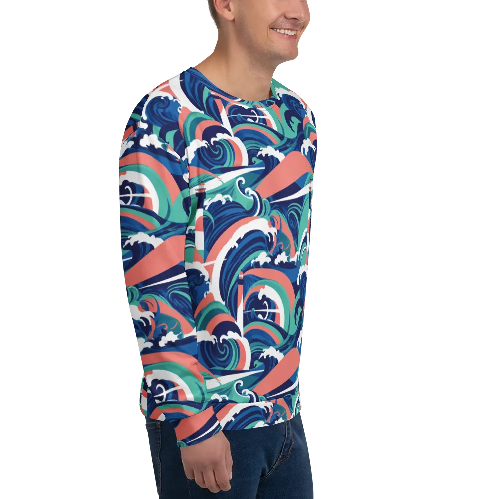 Neon Breakwater on Sweatshirt — Right Front