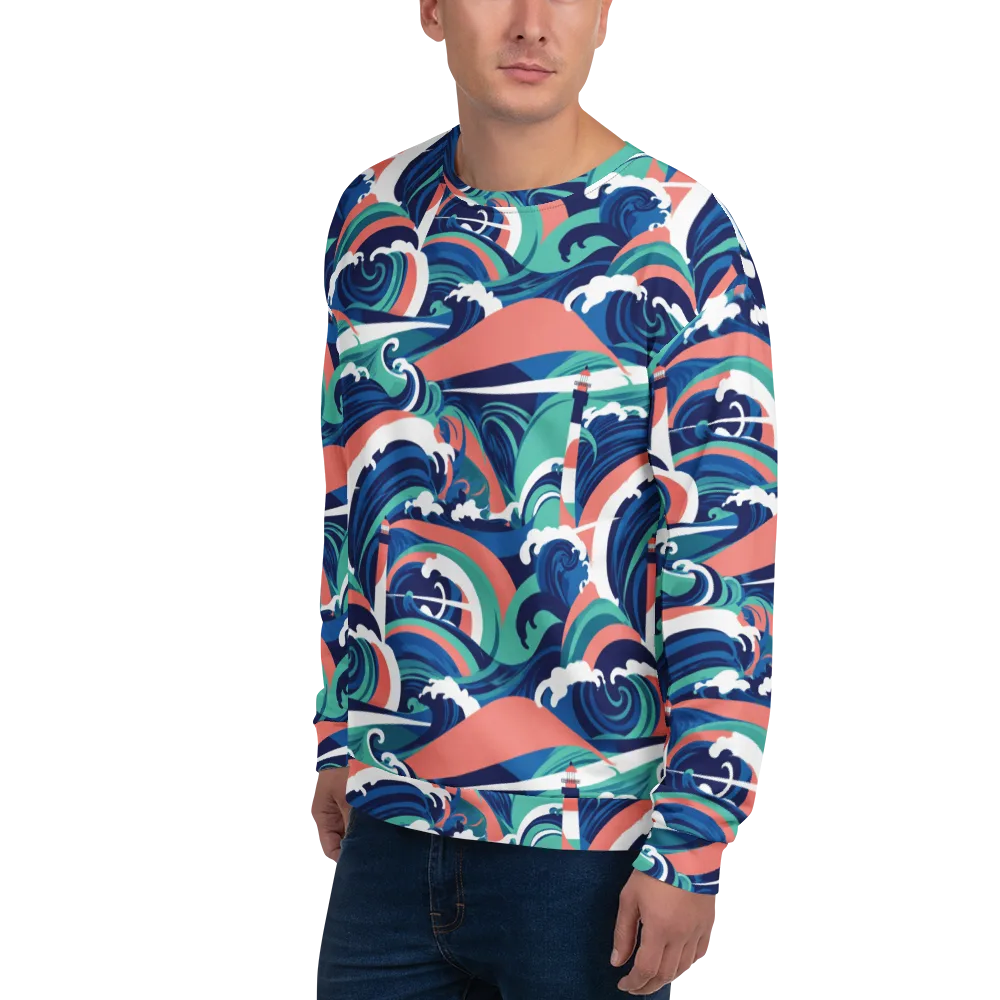 Neon Breakwater on Sweatshirt — Left Front