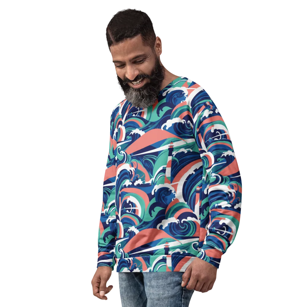 Neon Breakwater on Sweatshirt — Left Front