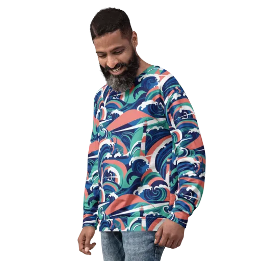 Neon Breakwater on a Sweatshirt