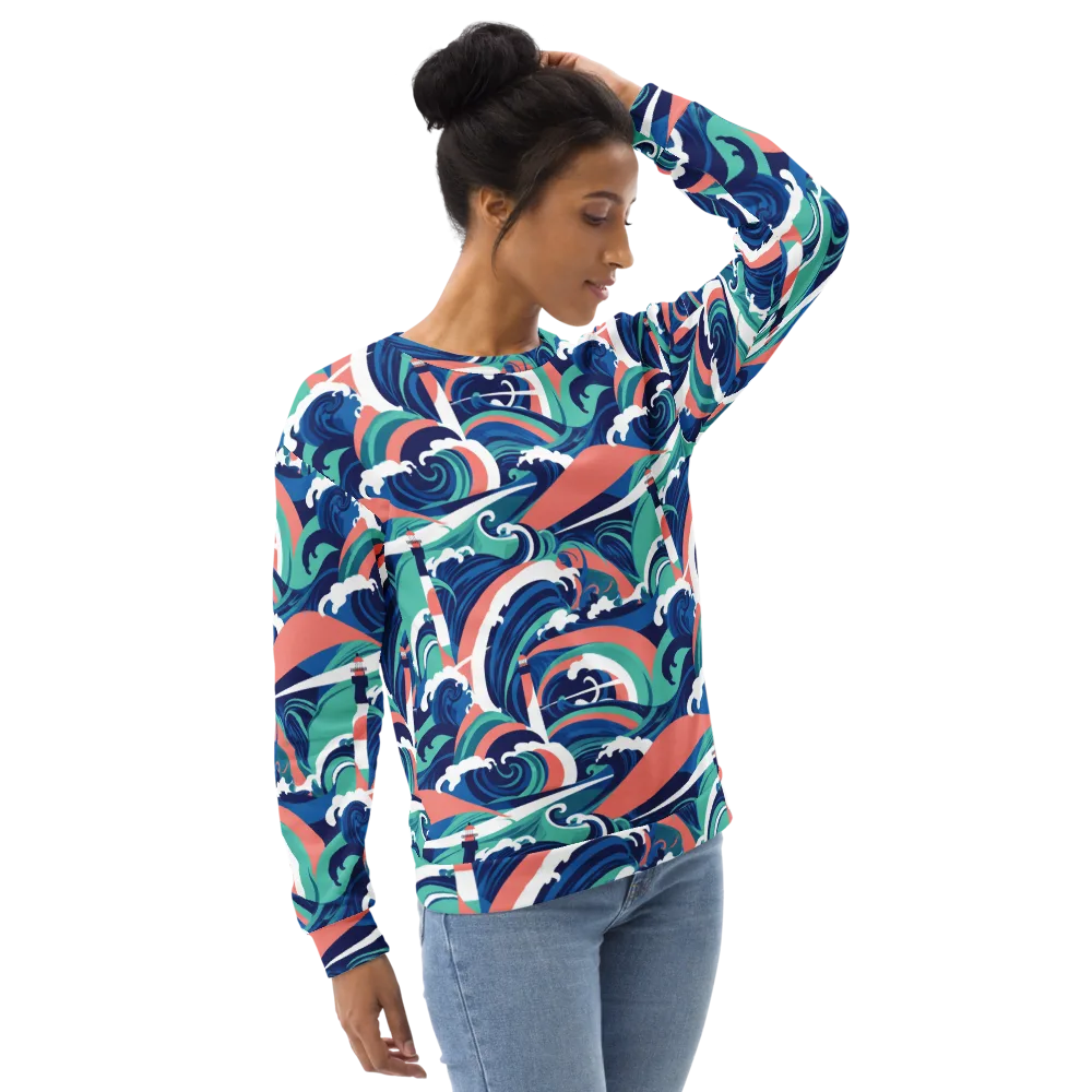 Neon Breakwater on Sweatshirt — Right Front