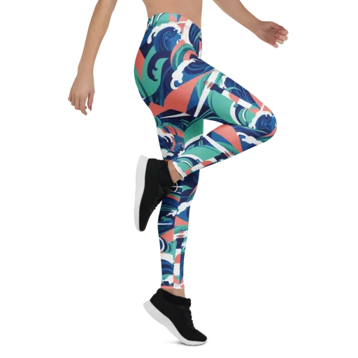Neon Breakwater on a Leggings