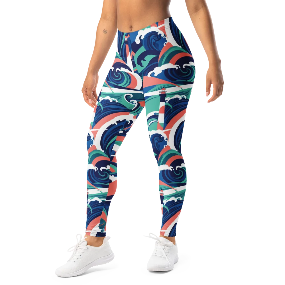 Neon Breakwater on Leggings — Left Front