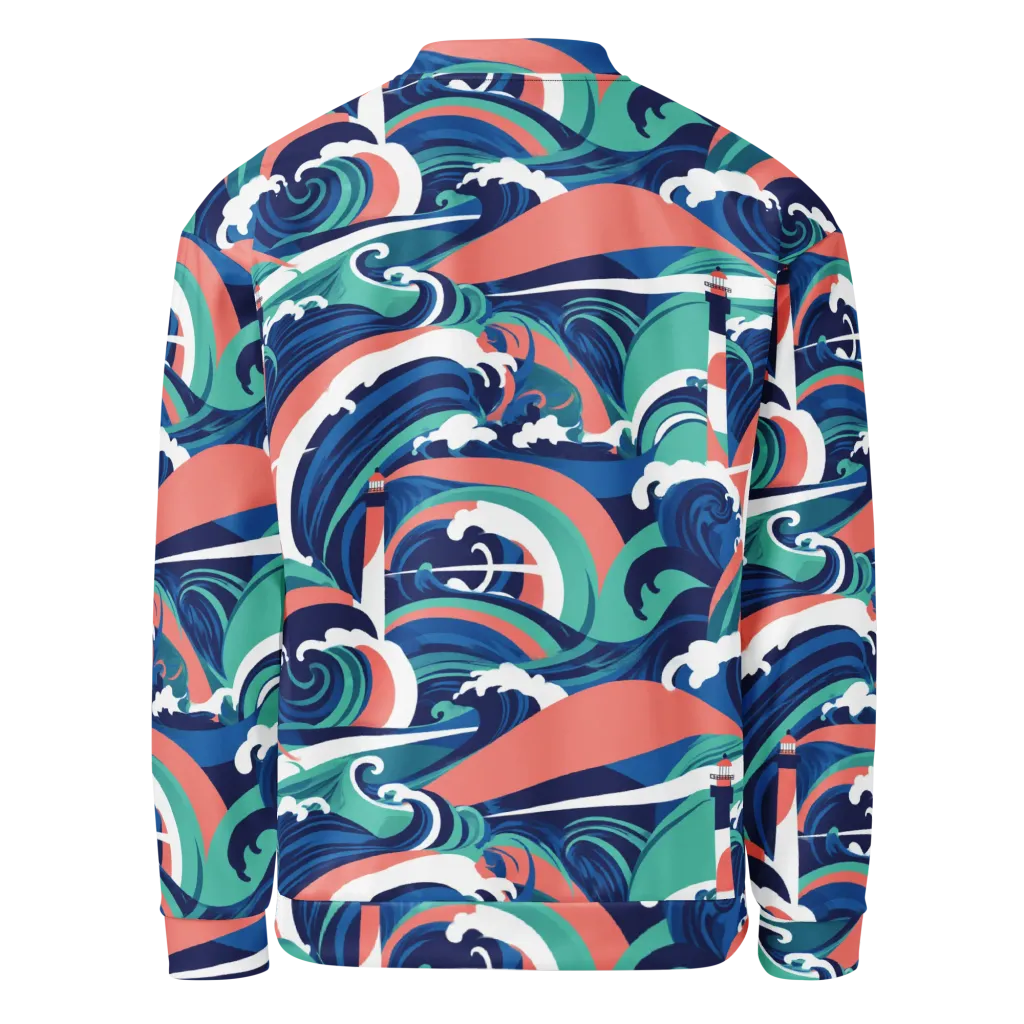 Neon Breakwater on Bomber Jacket — Back