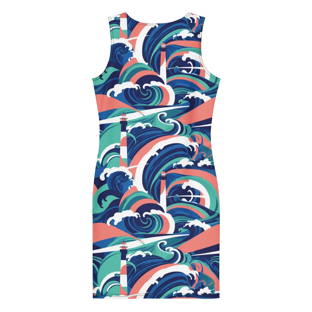 Neon Breakwater on Bodycon Dress — Back