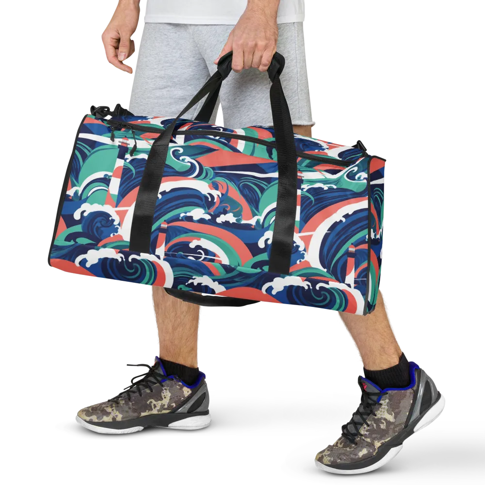 Neon Breakwater on Duffle Bag — Front