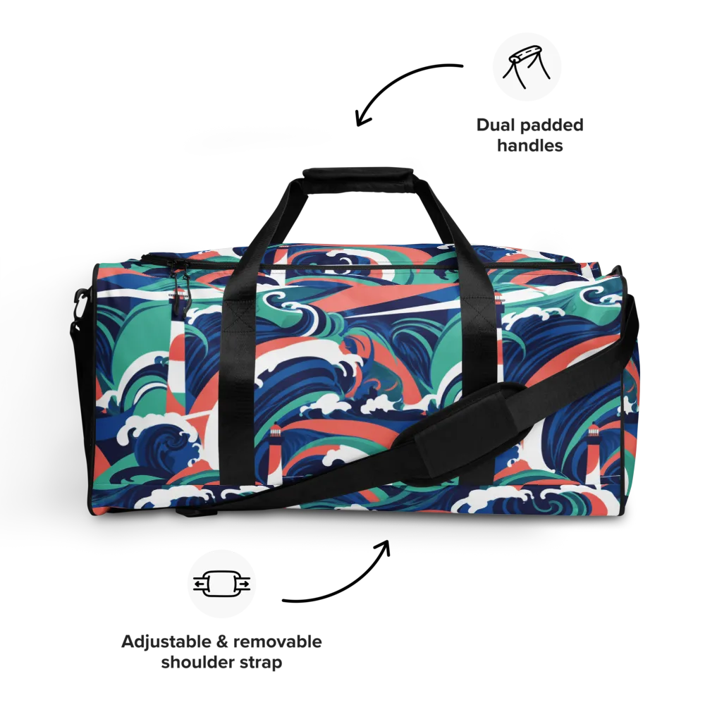 Neon Breakwater on Duffle Bag — Front