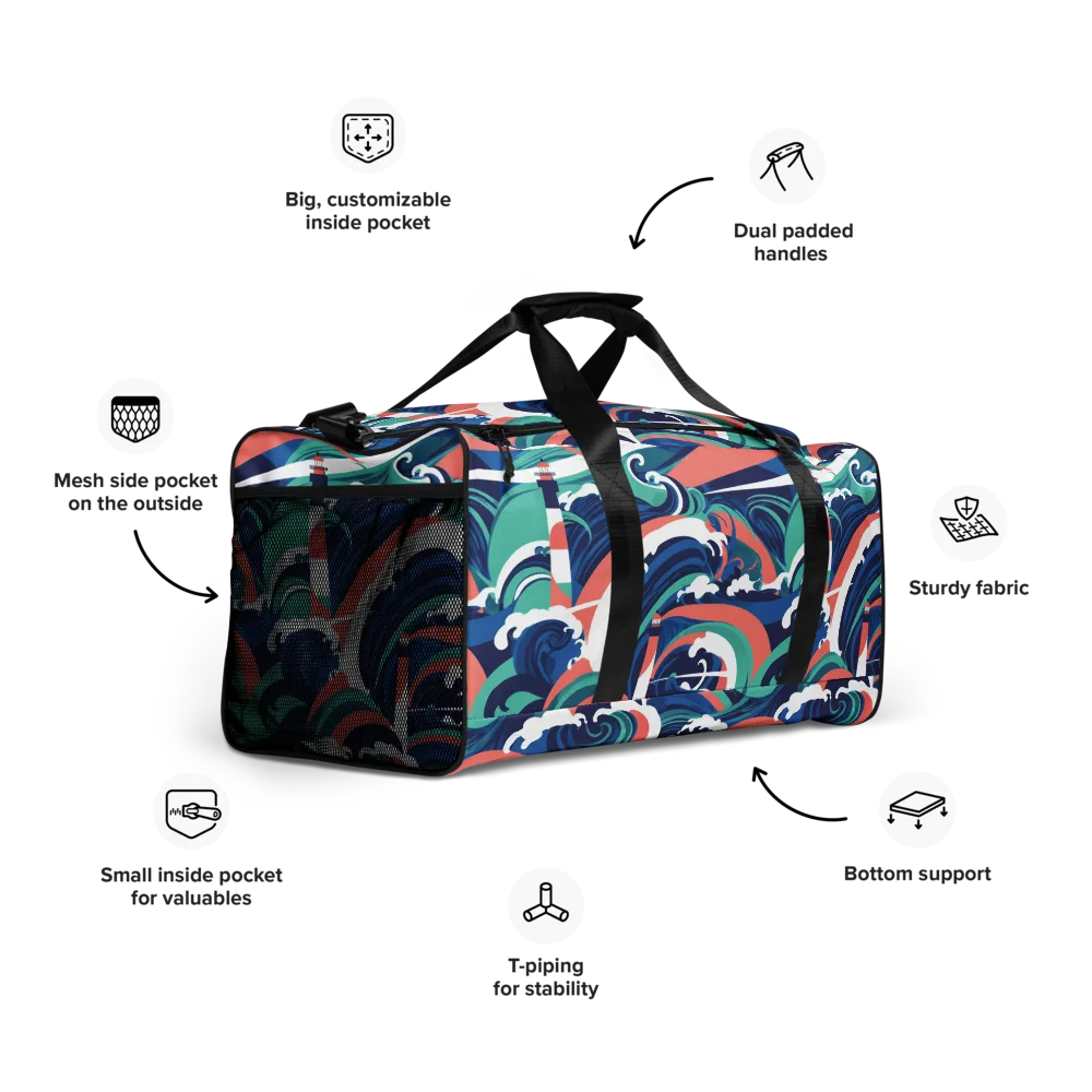 Neon Breakwater on Duffle Bag — Right Front