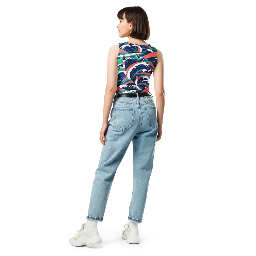 Neon Breakwater on Crop Top — Back