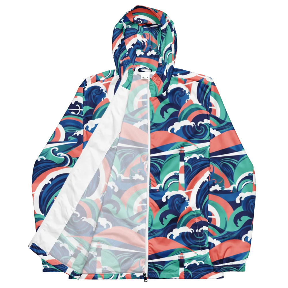 Neon Breakwater on Men's Windbreaker — Front