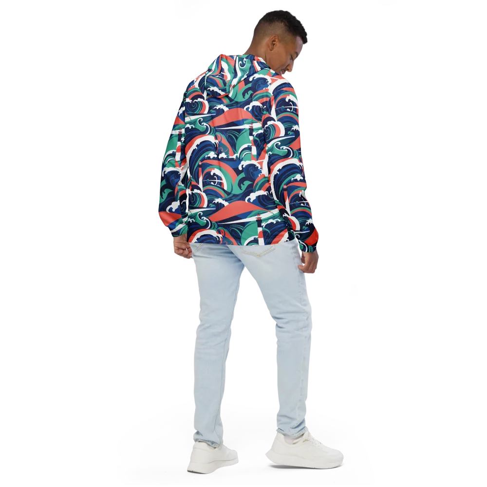 Neon Breakwater on Men's Windbreaker — Back