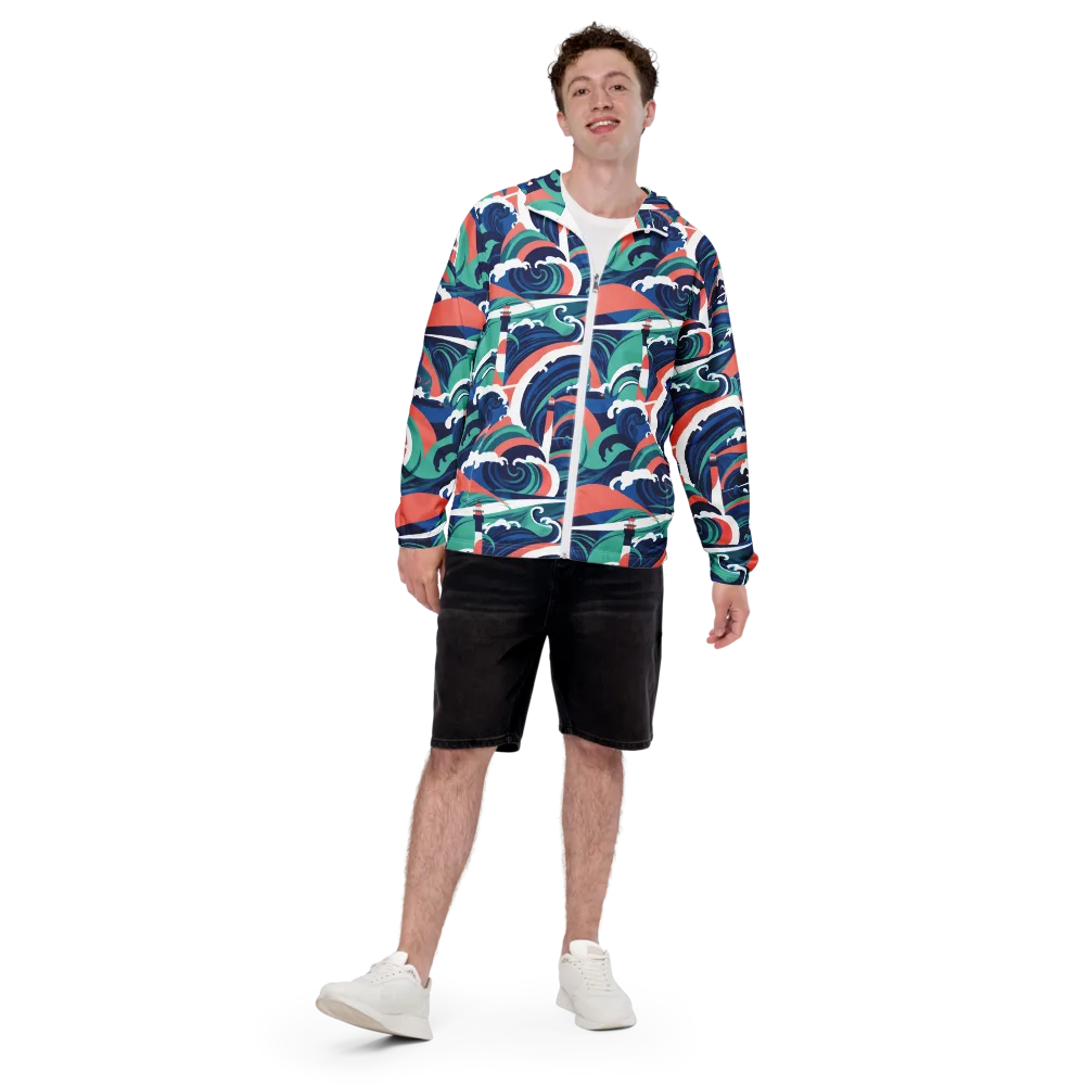 Neon Breakwater on Men's Windbreaker — Front