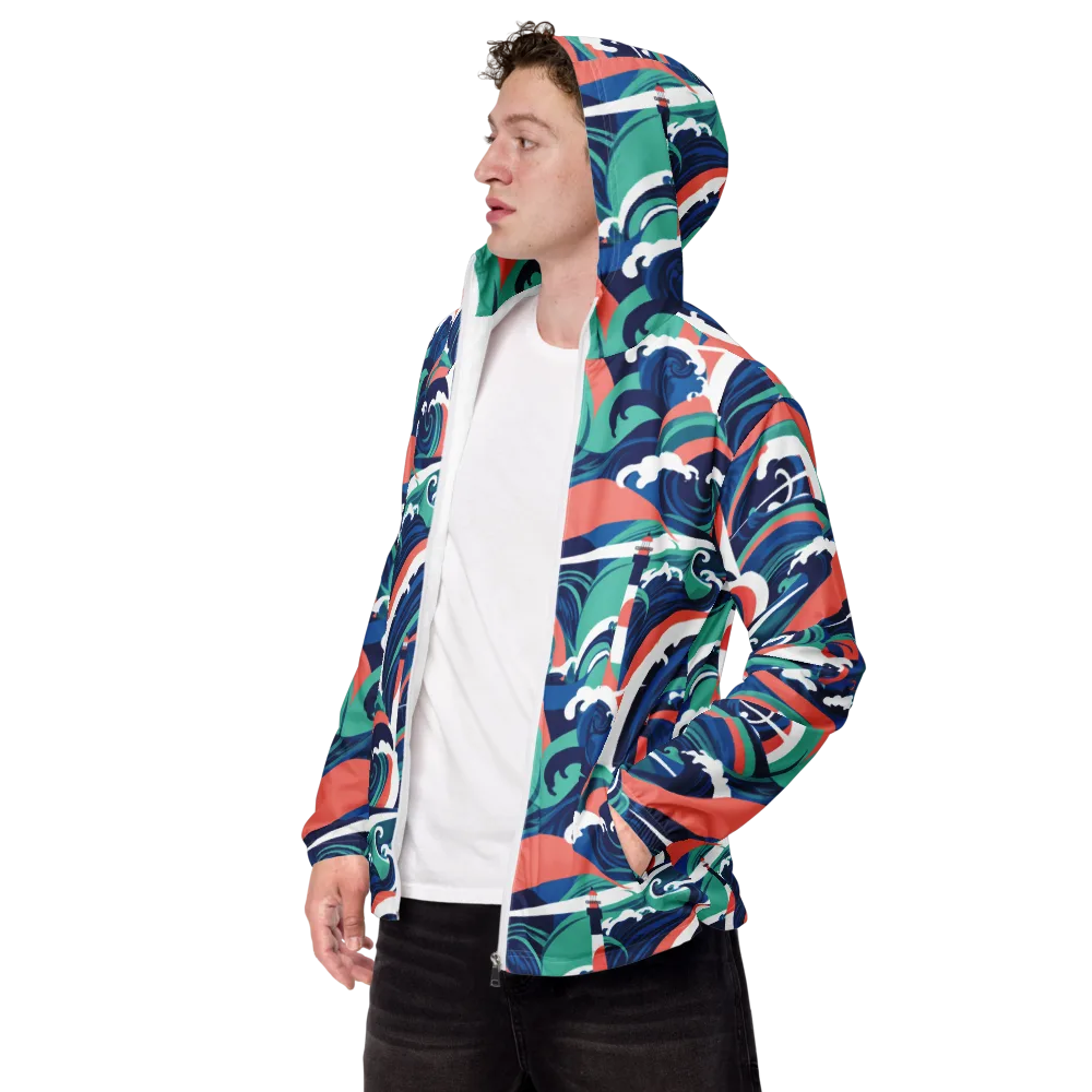 Neon Breakwater on Men's Windbreaker — Left Front