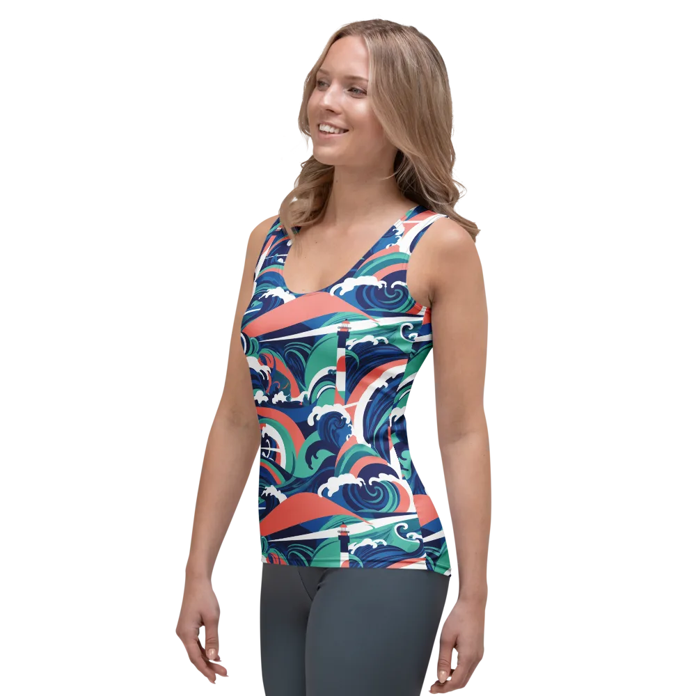 Neon Breakwater on Women's Tank Top — Left Front