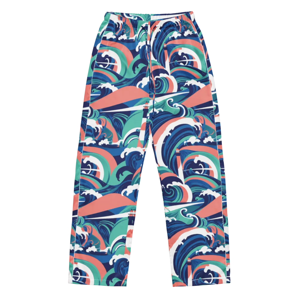 Neon Breakwater on Women's Pajama Pants — Front