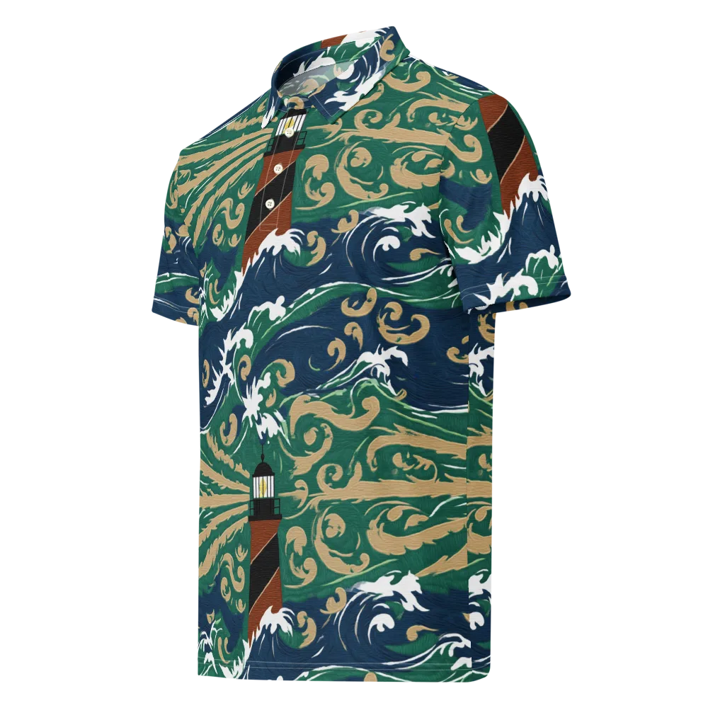 Beacon in the Breakers on Men's Slim Fit Polo Shirt — Left Front