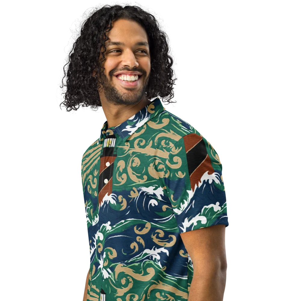 Beacon in the Breakers on Men's Slim Fit Polo Shirt — Left Front