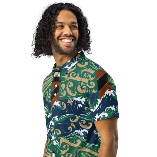 Beacon in the Breakers on a Men's Slim Fit Polo Shirt