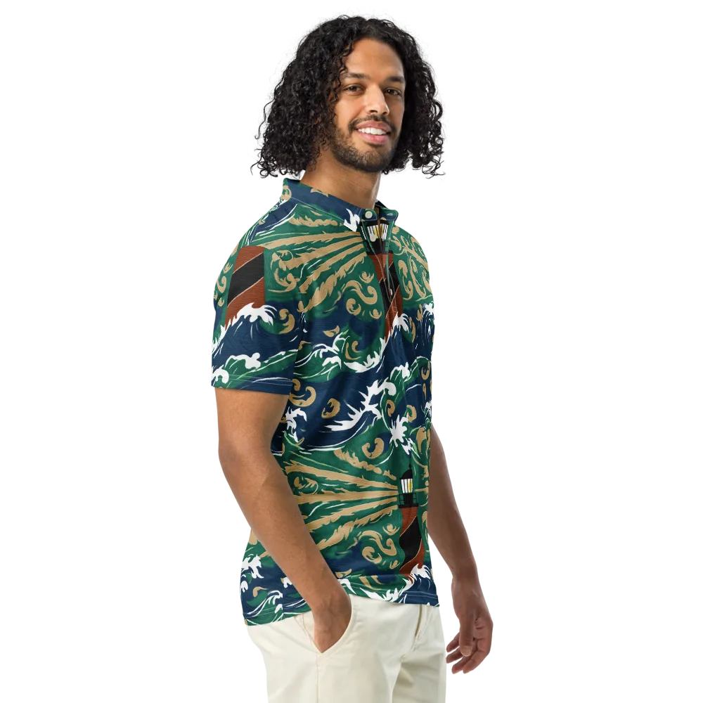 Beacon in the Breakers on Men's Slim Fit Polo Shirt — Right Front