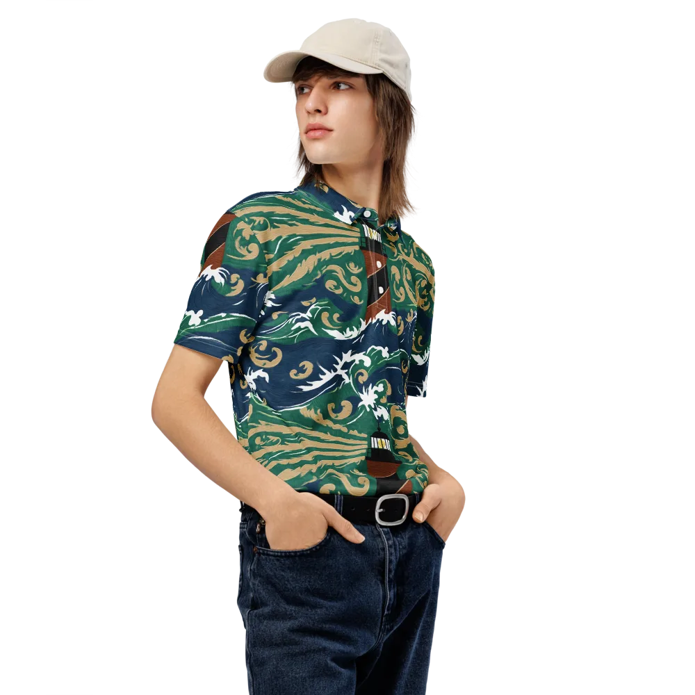 Beacon in the Breakers on Men's Slim Fit Polo Shirt — Right Front