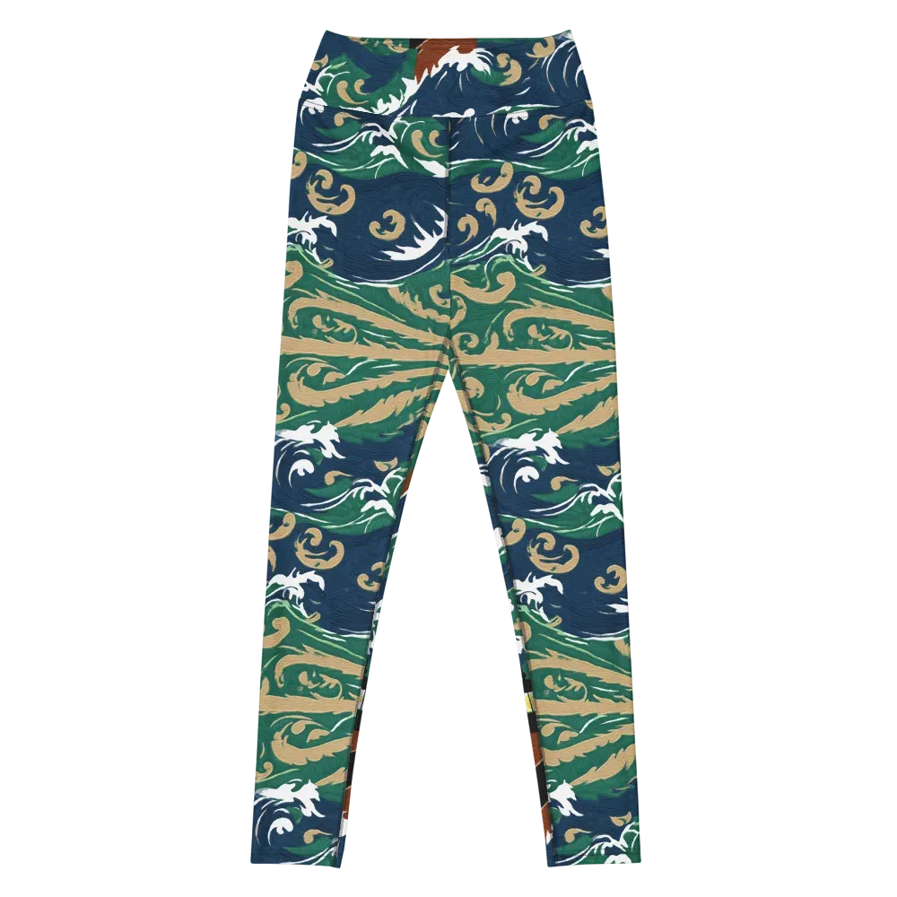 Beacon in the Breakers on Yoga Leggings — Front