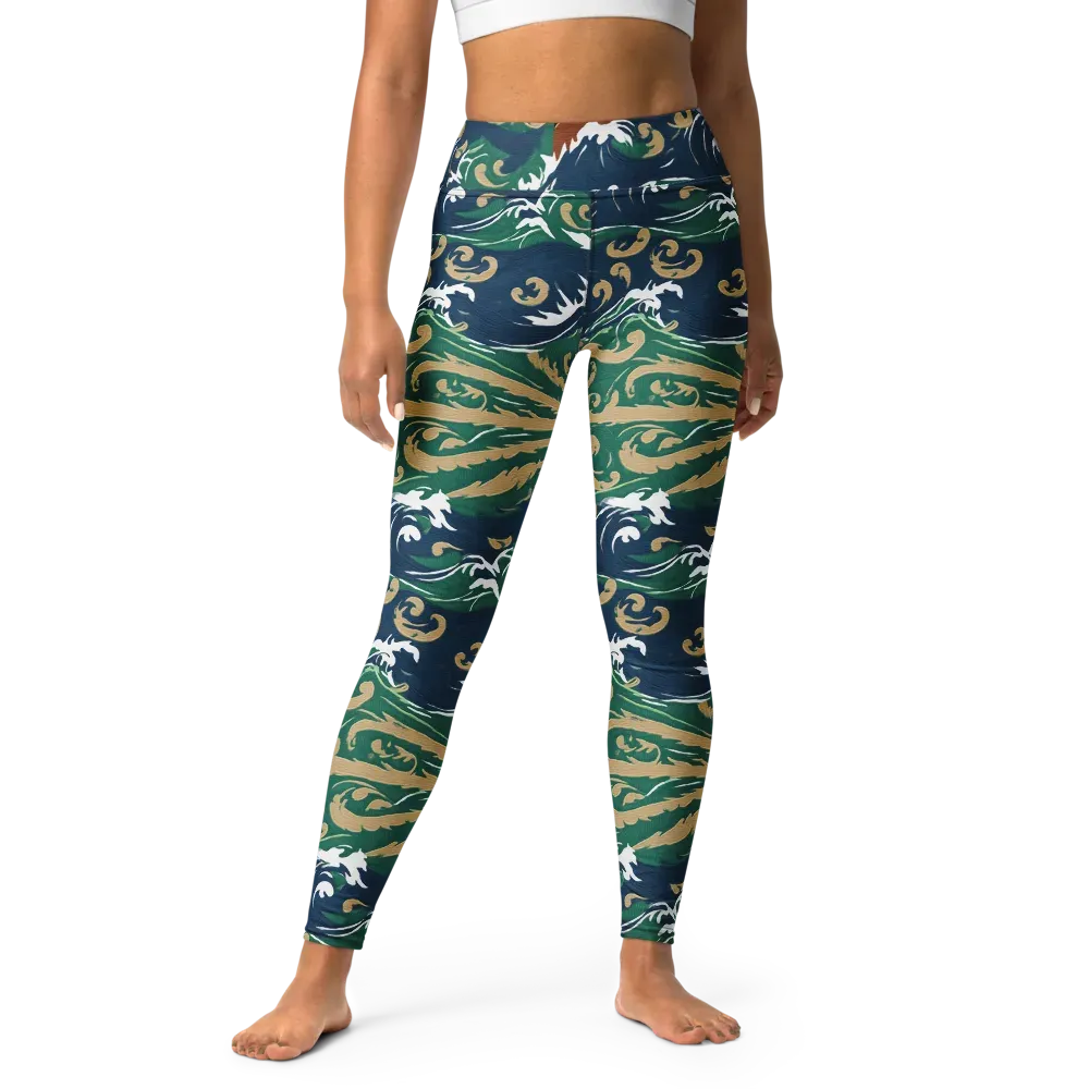 Beacon in the Breakers on Yoga Leggings — Front