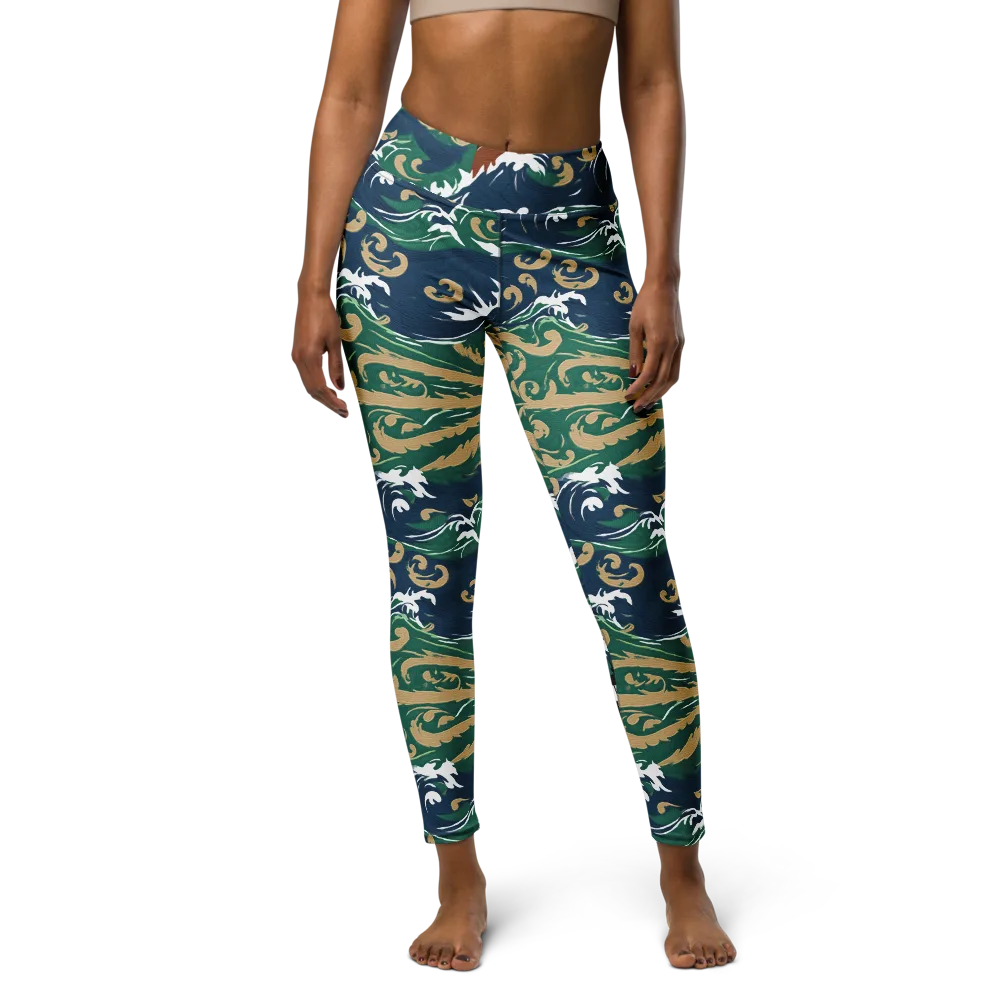 Beacon in the Breakers on Yoga Leggings — Front