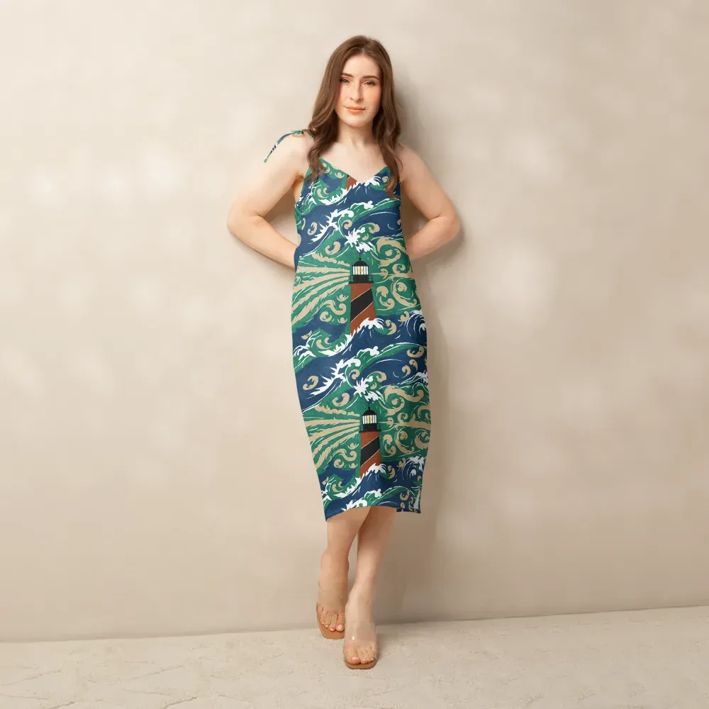 Beacon in the Breakers on Slip Dress — Front