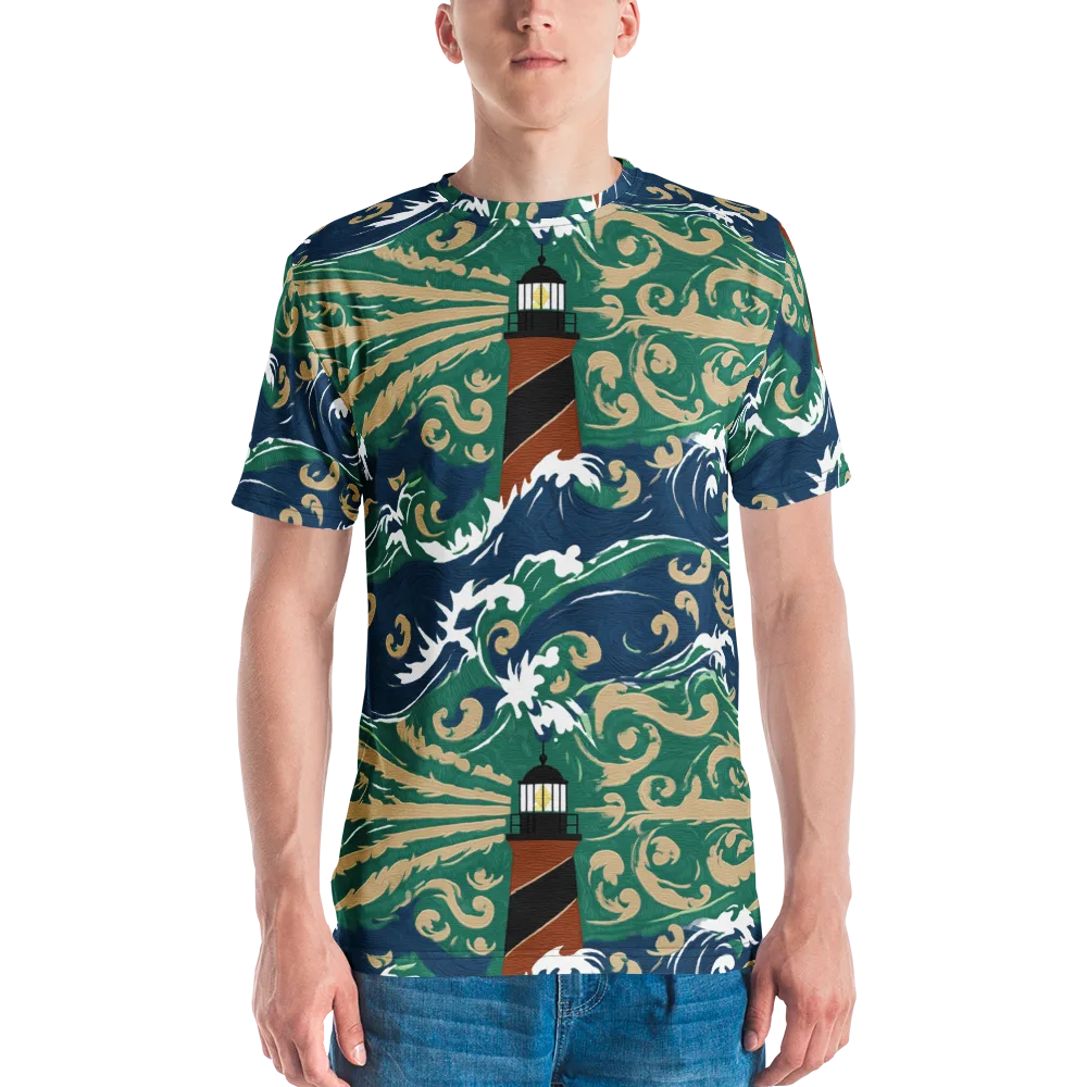 Beacon in the Breakers on Men's Crew Neck T-Shirt — Front